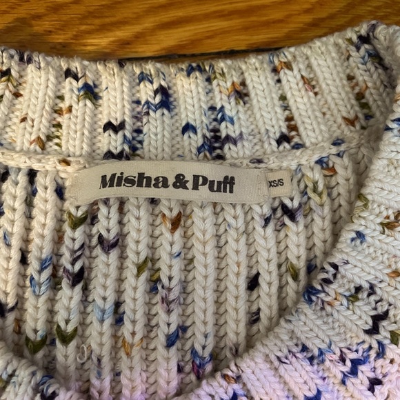 Misha & Puff Mini Fisherman Sweater Sea Glass xs/s - Picture 3 of 9